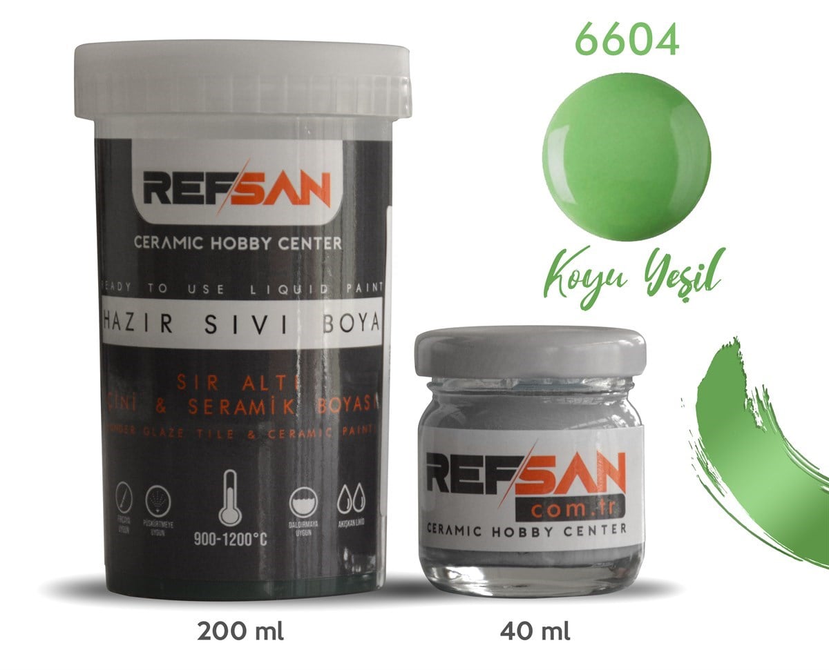 RF HAZIR ÇİNİ&SERAMİK BOYASI KOYU YEŞİL 200CC