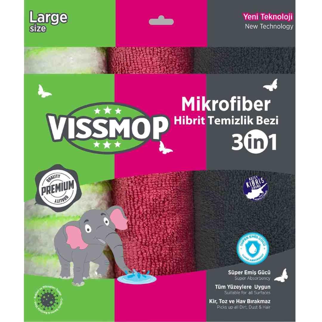 VISSMOP MF TEMİZLİK BEZİ LARGE 3Ü 1ARADA