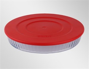 BR FIRIN TEPSİ YUVARLAK 32CM OPTİKLİ PLASTİK KAPAK