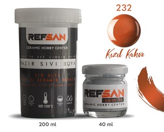 RF HAZIR SERAMİK BOYASI KIZIL KAHVE 40CC