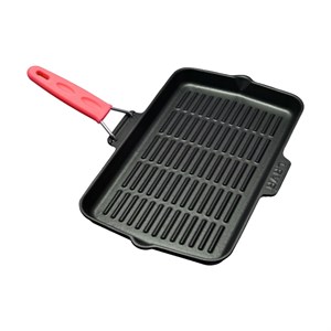 LAVA DİKDÖRTGEN IZG. TAVA 21X36CM+TEL SAP KIRMIZI