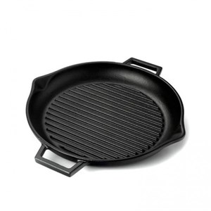 LAVA YUVARLAK IZGARA TAVA 30CM KULPLU