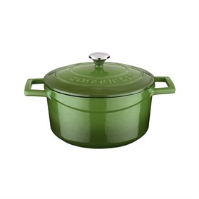 LAVA YUVARLAK TENCERE YEŞİL 22CM+DÖKÜM KAPAK