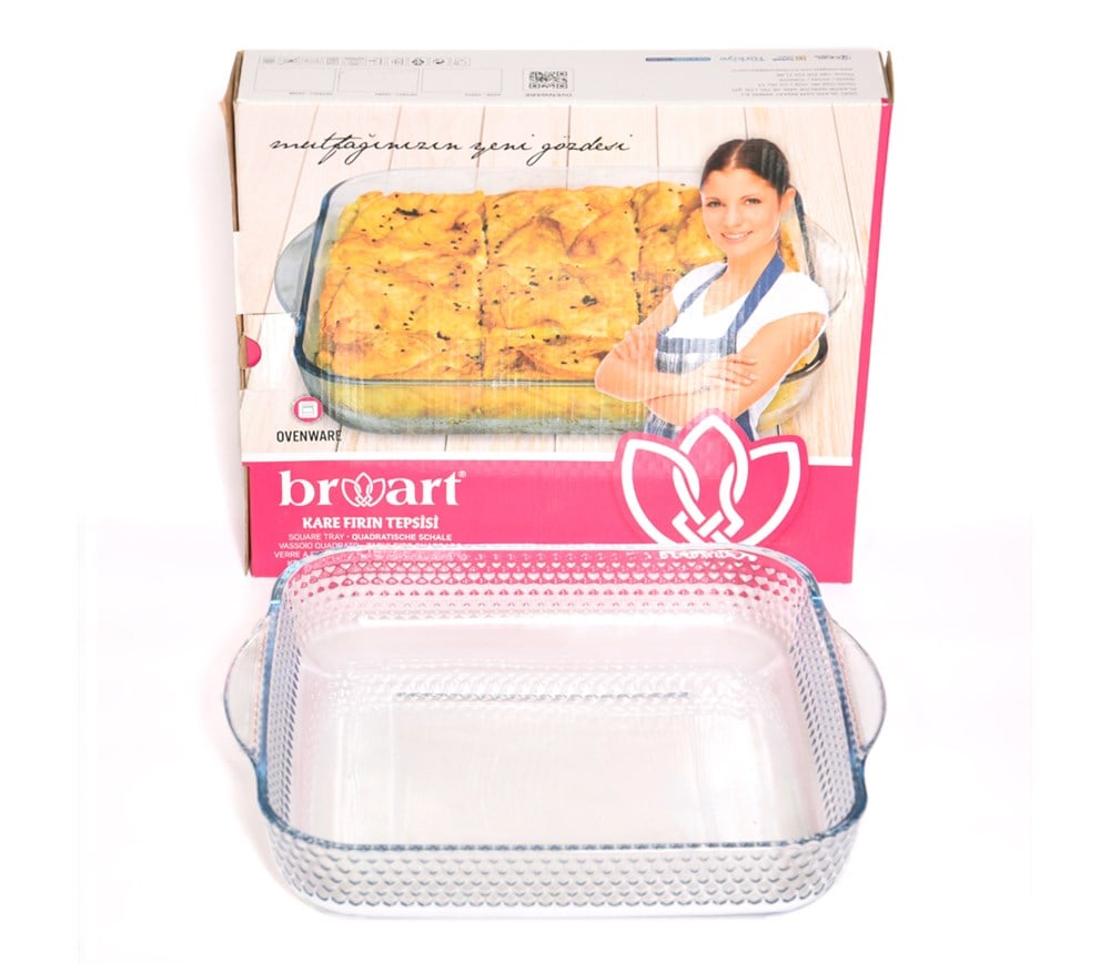 BORART KARE TEPSİ 22CM PETEKLİ