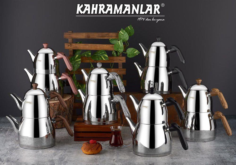 KH ELMAS ÇAYDANLIK SETİ ORTA BOY (ANTİ BAKT. KULP)