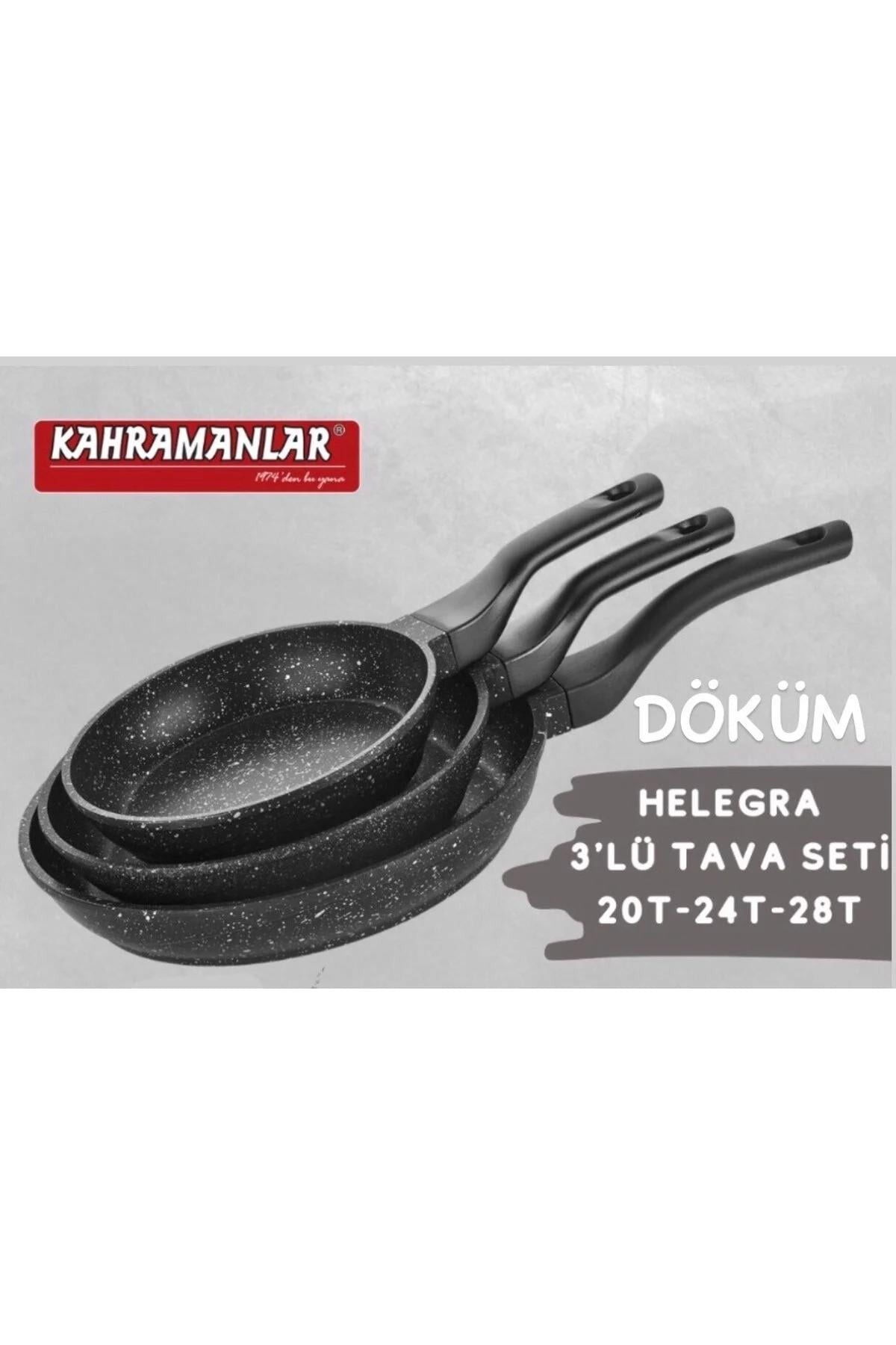 KH HELEGRA DÖKÜM TAVA SETİ 3LÜ 20CM+24CM+28CM