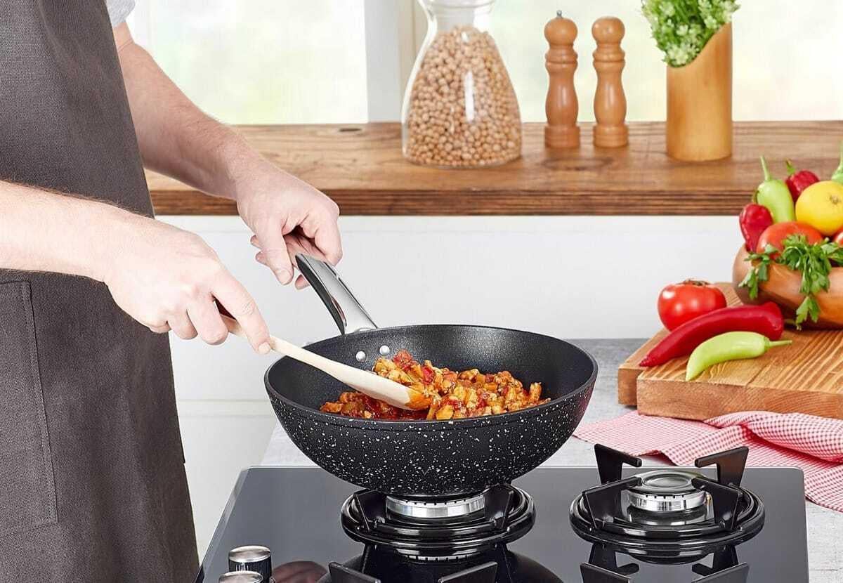 KH TİTANYUM WOK TAVA 28CM SİYAH