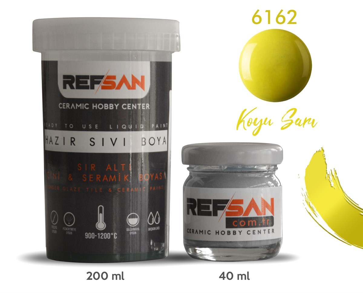 RF HAZIR ÇİNİ&SERAMİK BOYASI KOYU SARI 200CC