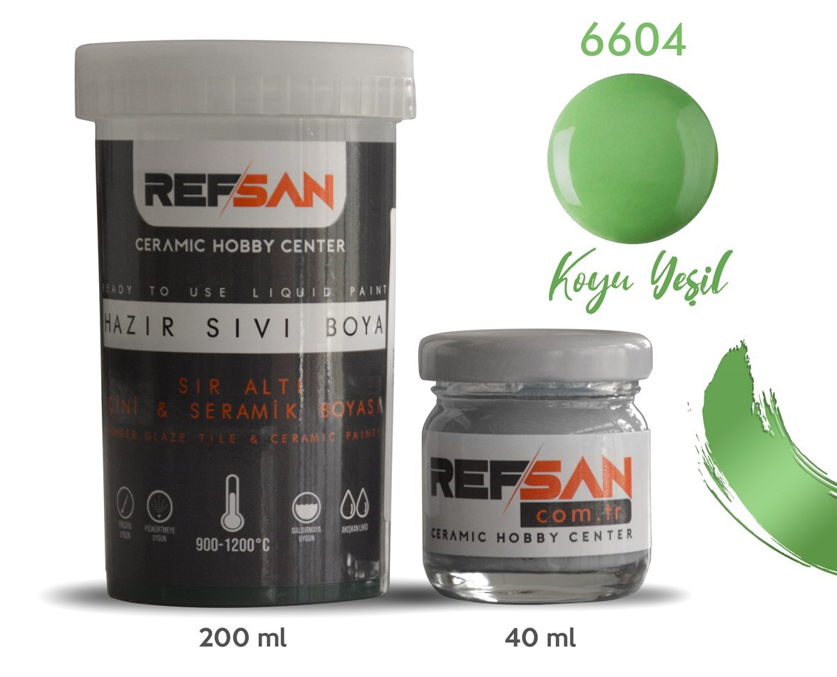 RF HAZIR ÇİNİ&SERAMİK BOYASI KOYU YEŞİL 200CC