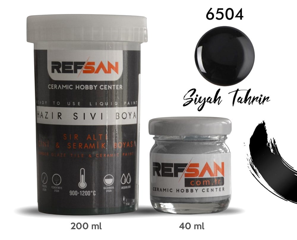 RF HAZIR SERAMİK BOYASI SİYAH TAHRİR 200CC