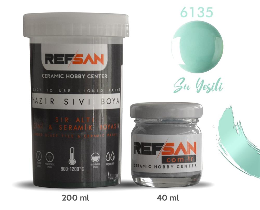 RF HAZIR SERAMİK BOYASI SU YEŞİLİ  40CC