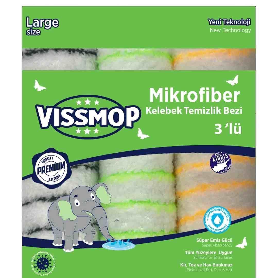 VISSMOP MF KELEBEK TEMİZLİK BEZİ LARGE 3LÜ