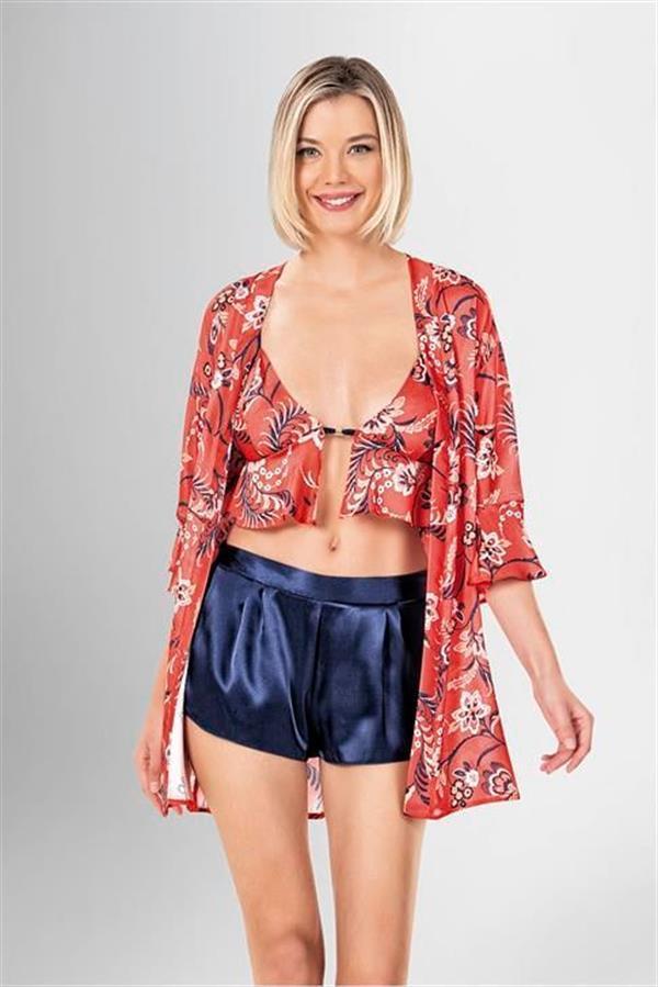 Aria's Closet 3'lü Şort Takımı Desenli