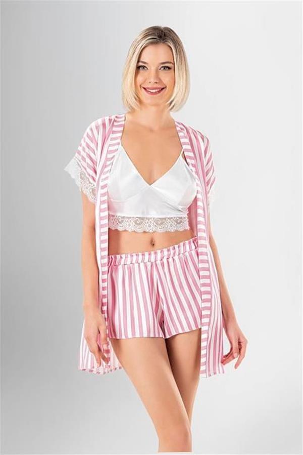 Aria's Closet 3'lü Şort Takımı Desenli