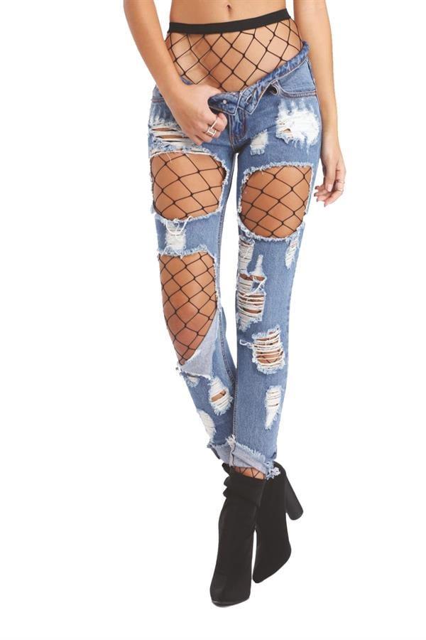 Aria's Closet Siyah Fileli Külotlu Çorap