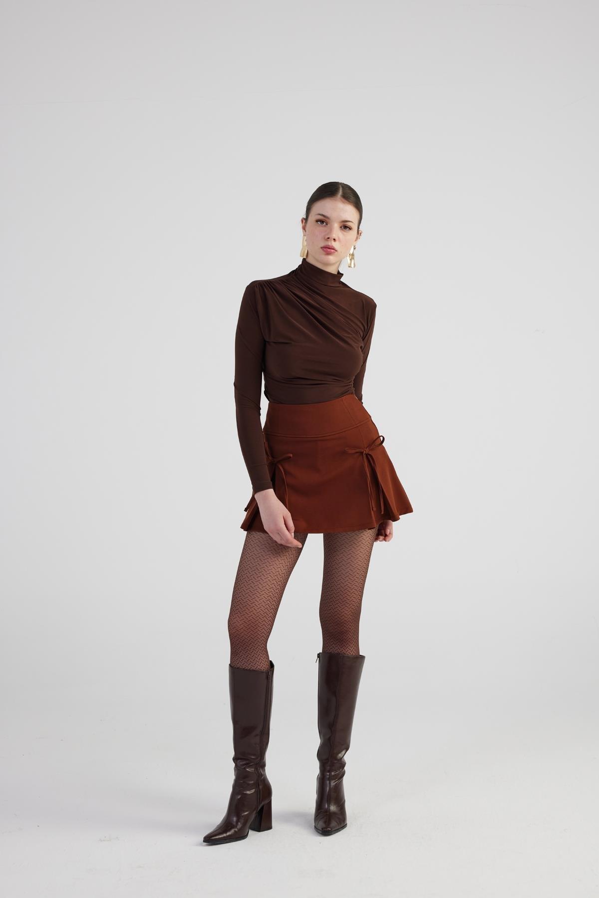 Elena Şort Etek Kahve