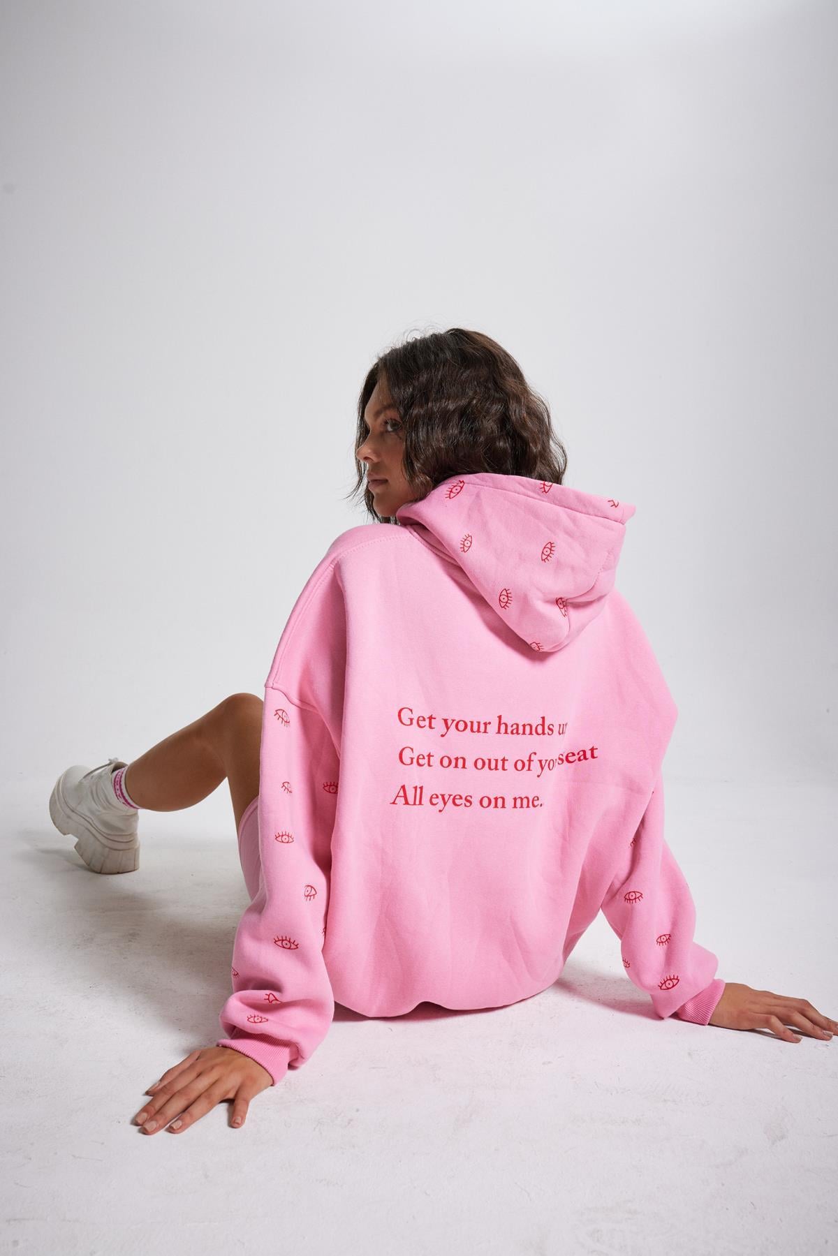 Eye Sweatshirt Pembe