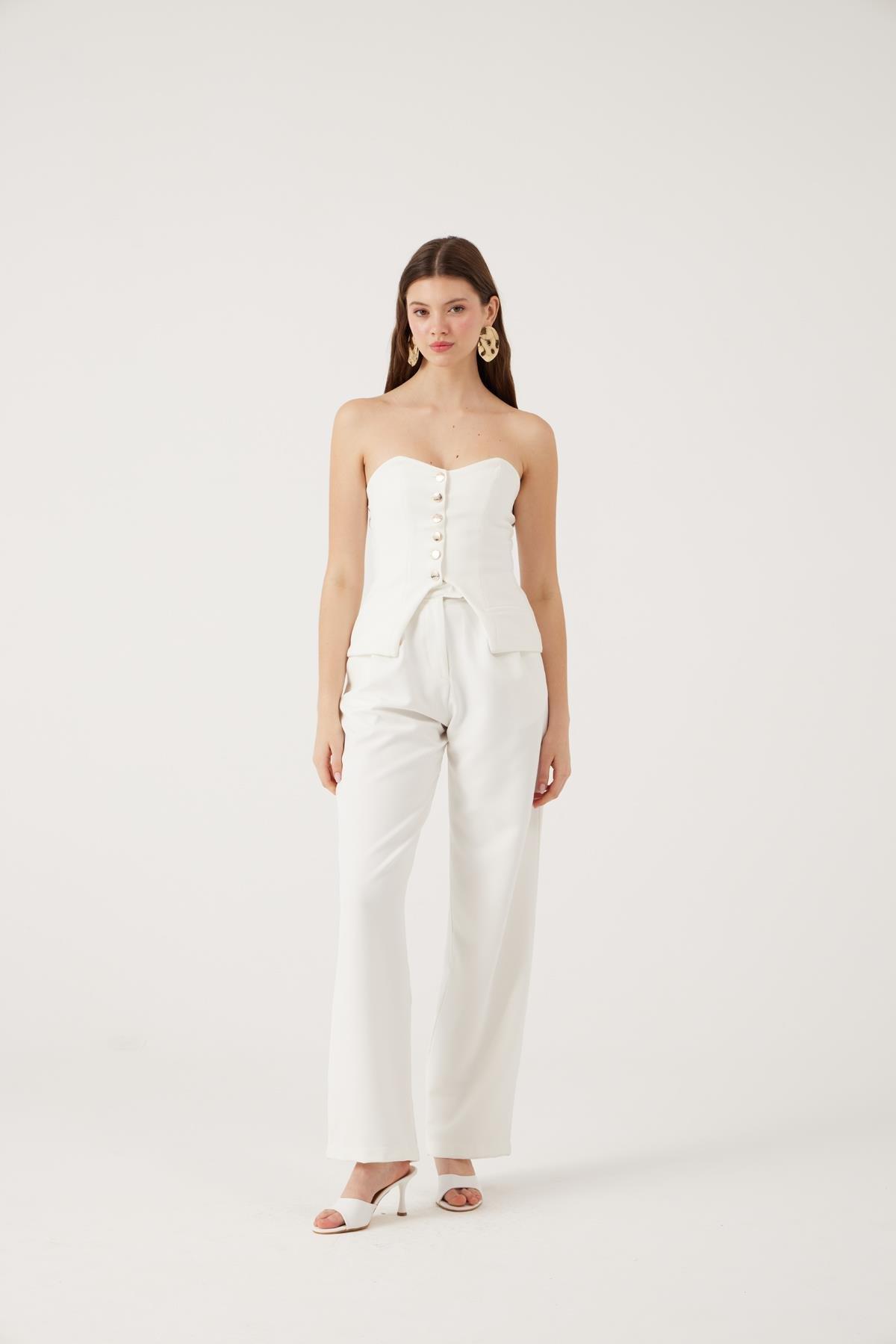 Harvey Pantolon Beyaz