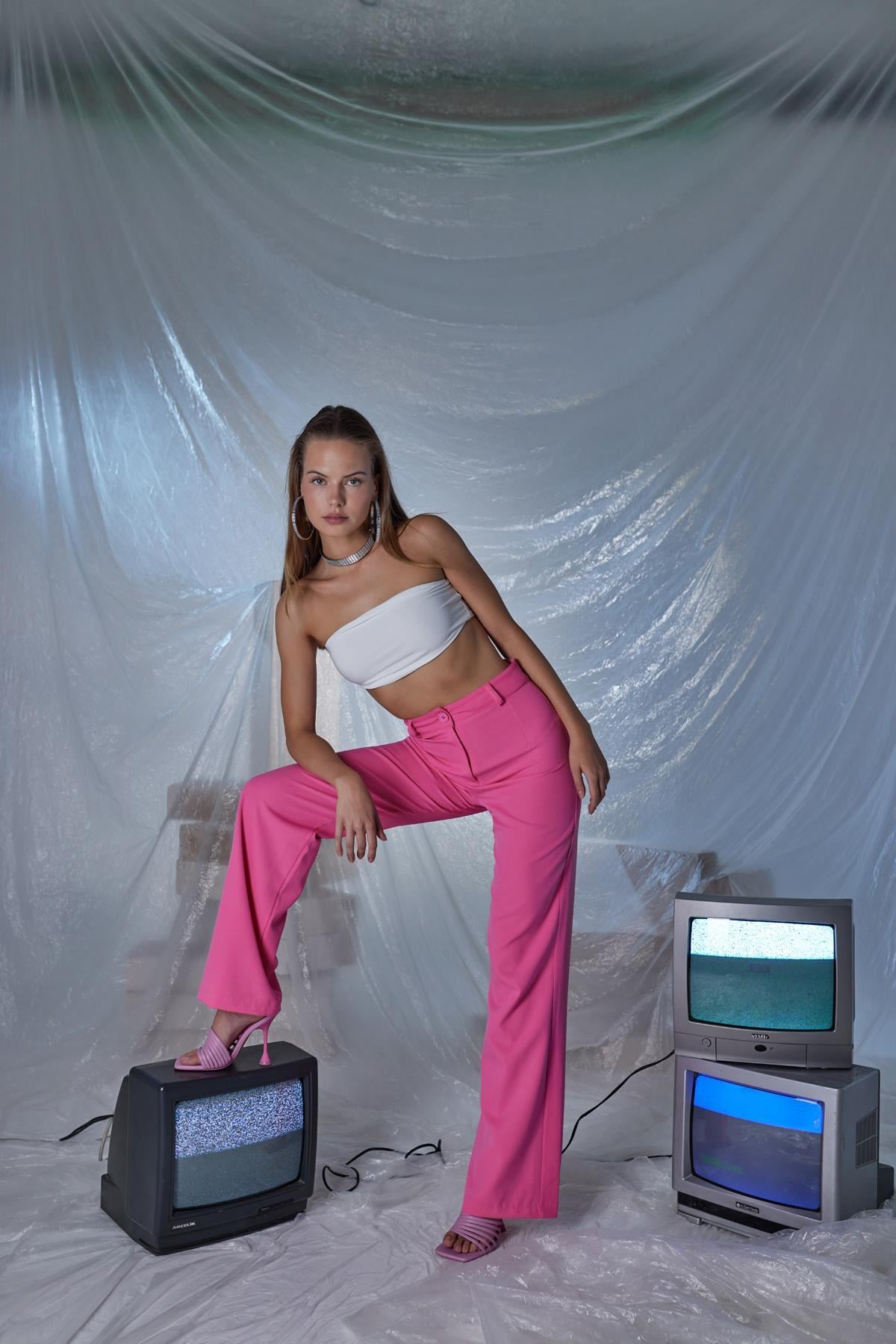 Panky Pantolon Pembe