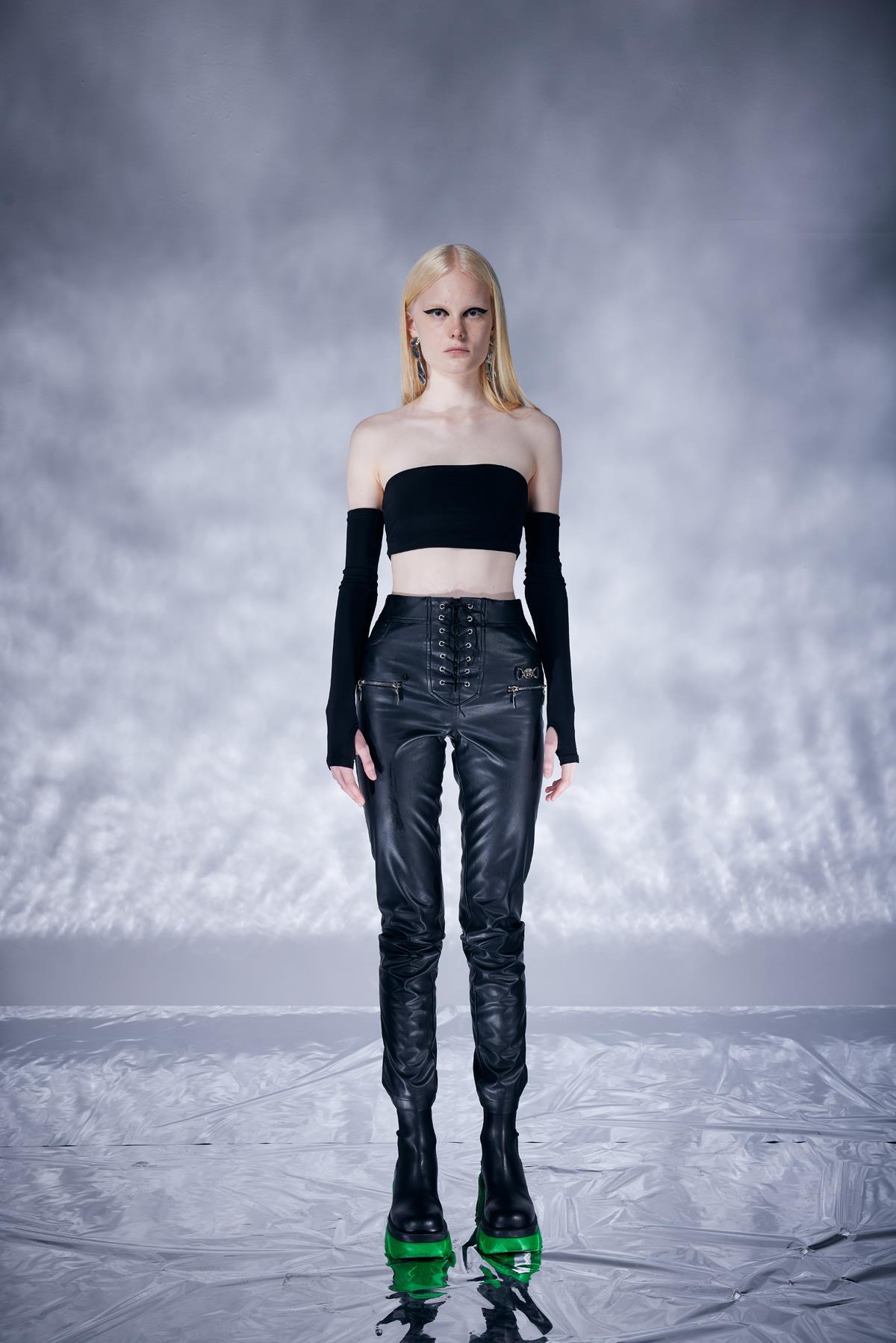 Rebel Deri Pantolon Siyah