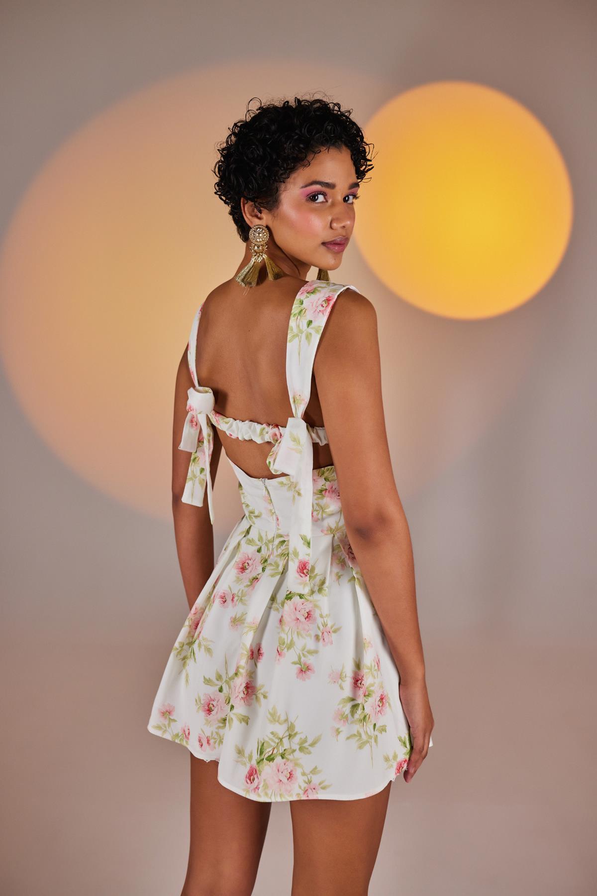 Romance Mini Elbise Pembe