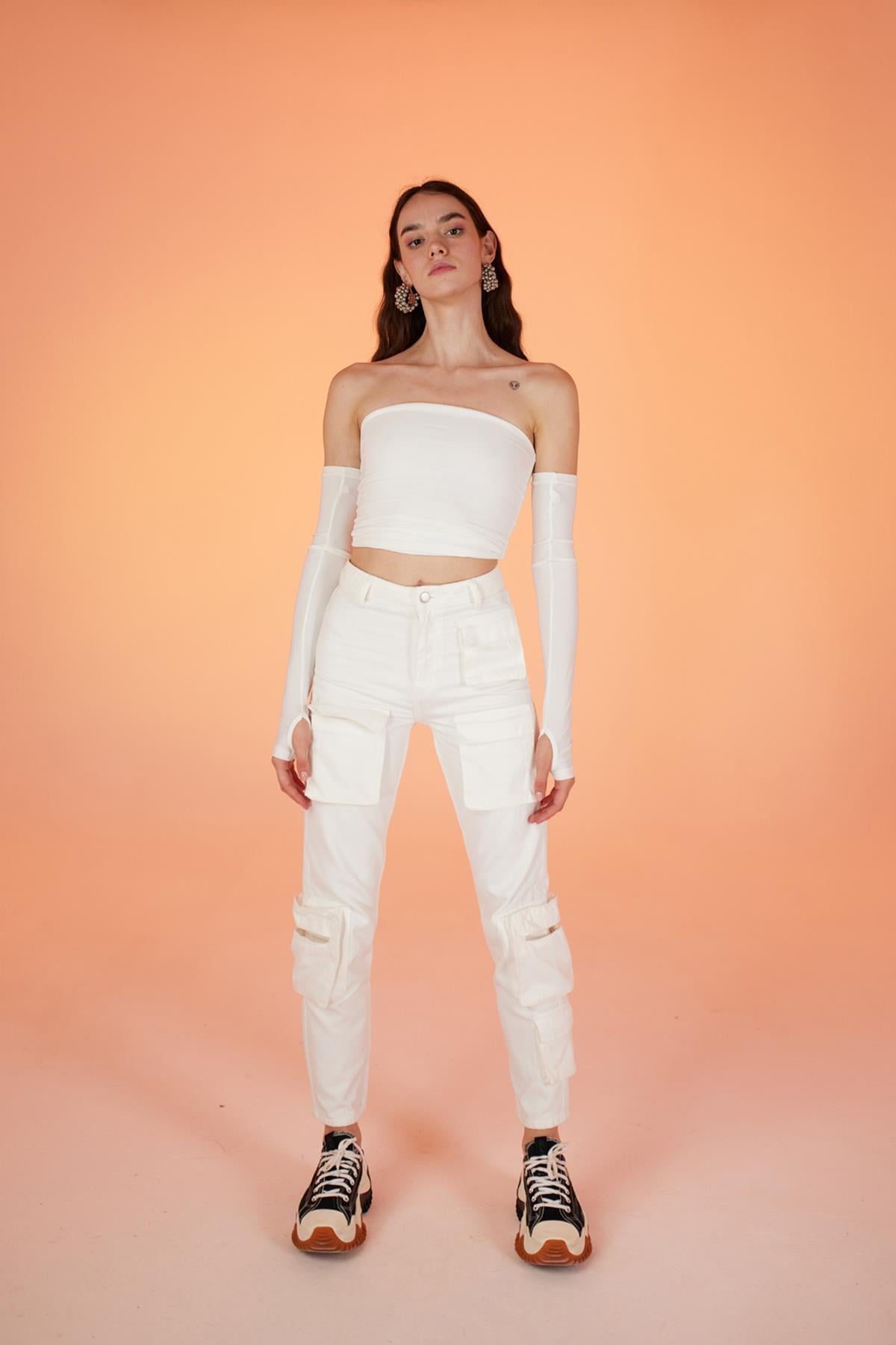 Serenity Jean Pantolon Beyaz