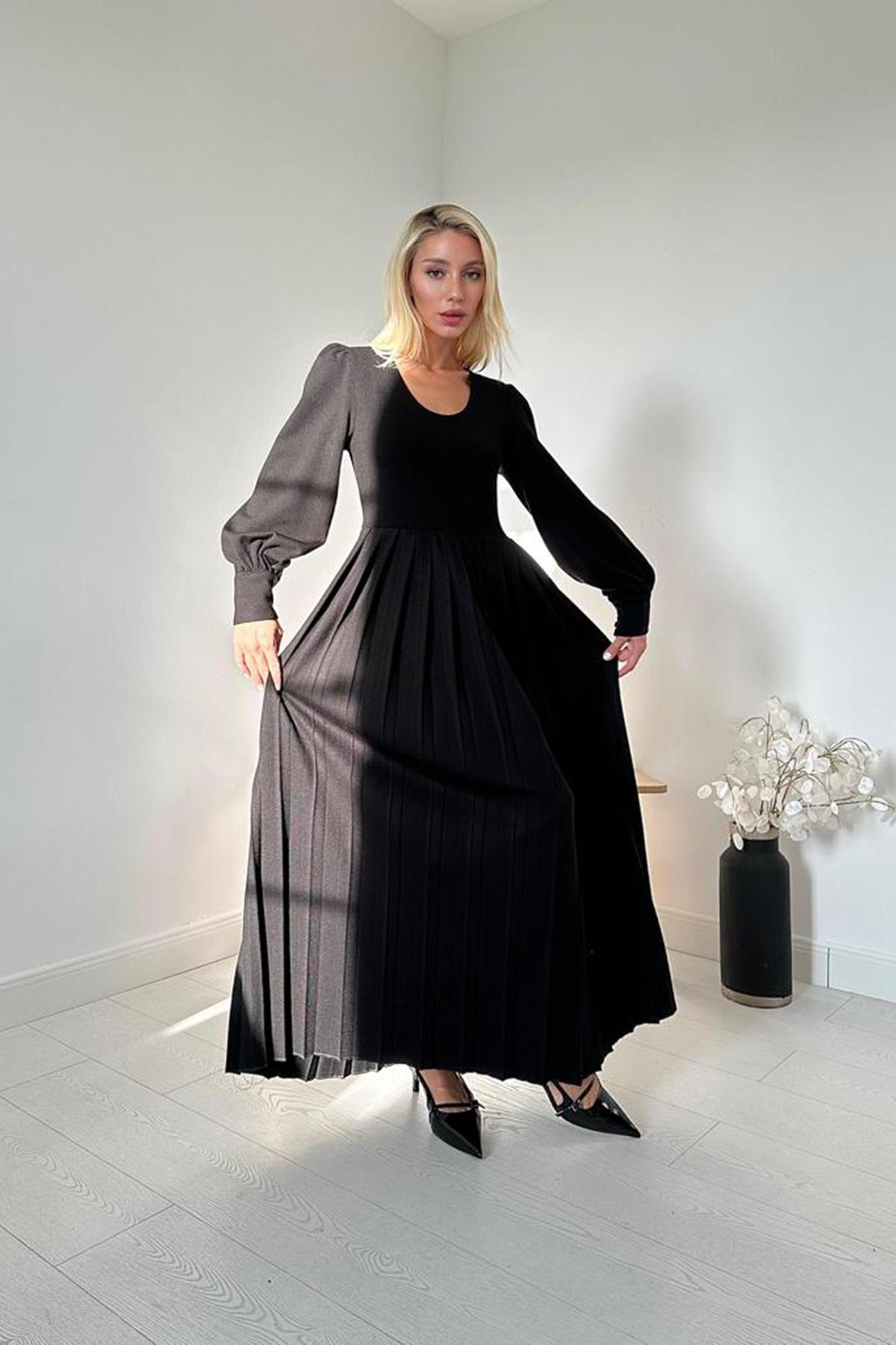 Bisiklet Yaka Elbise