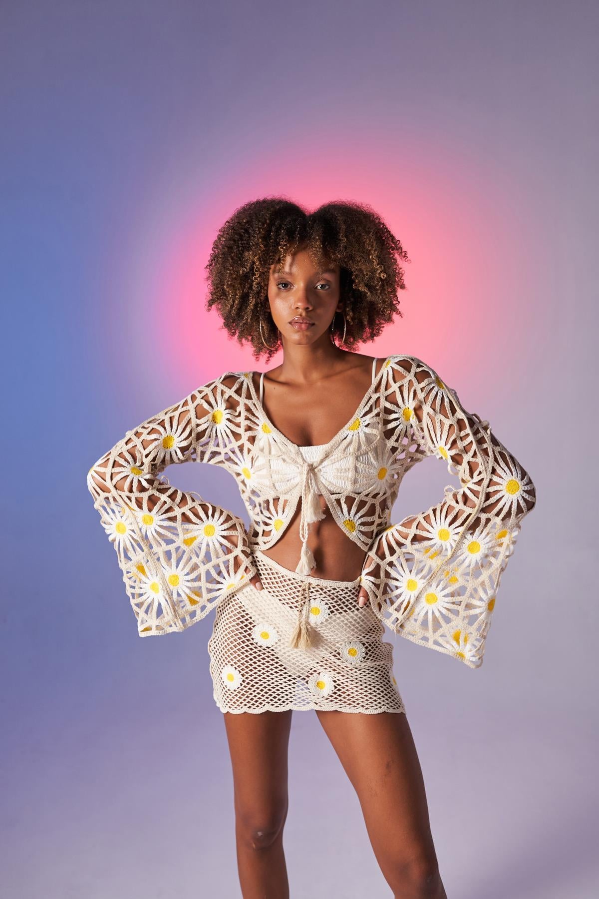 Markano Puppenstrick-Set Beige