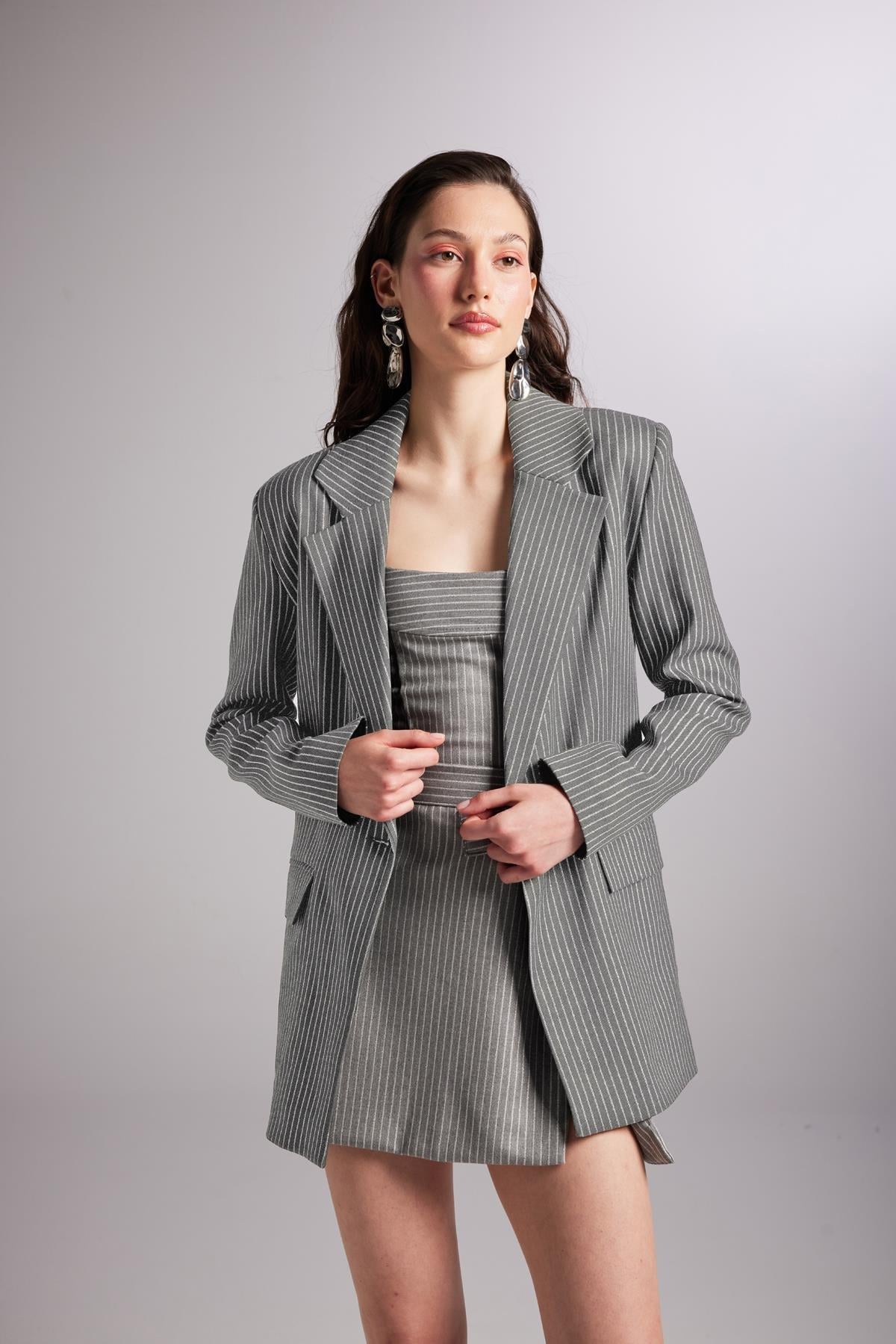 Eden Blazer Ceket Gri