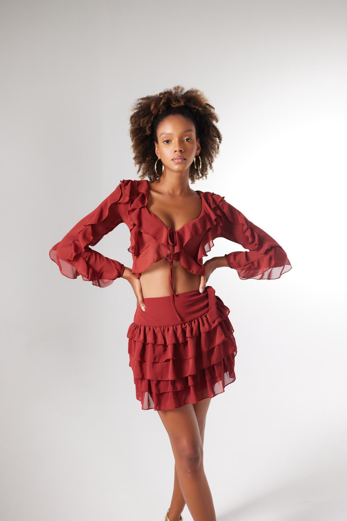 ماركانو إلسا بلوزة القهوة