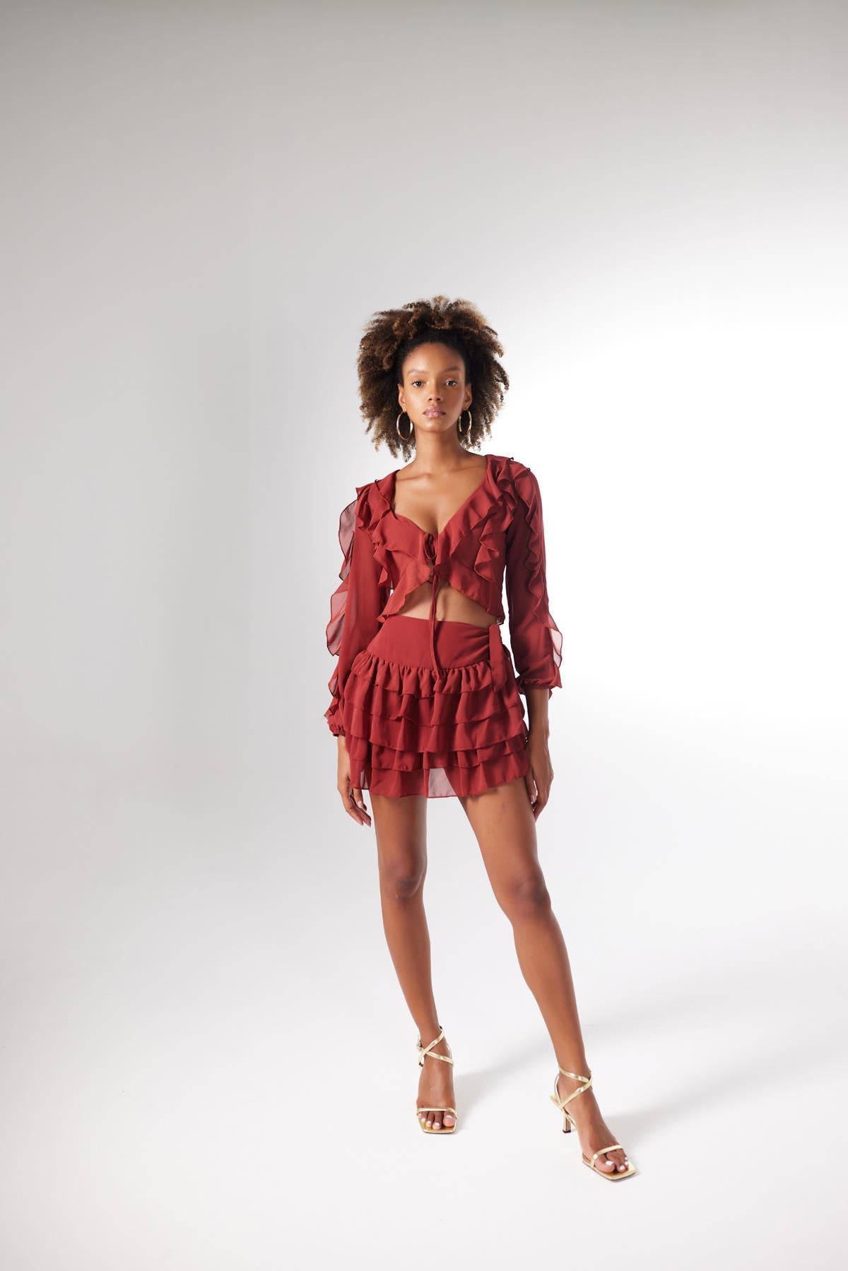 ماركانو إلسا تنورة القهوة