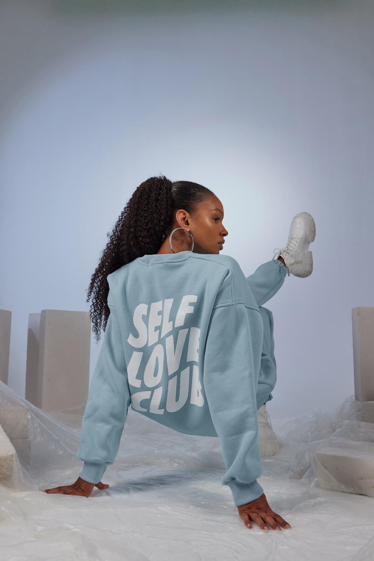 Маркано пушистая толстовка синяя