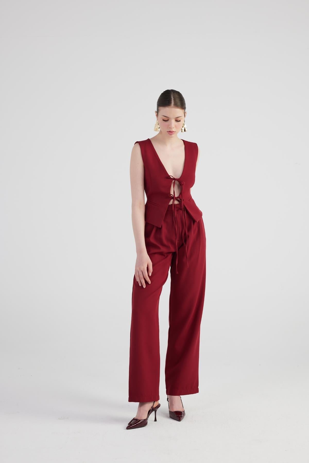 Giselle Pantolon Bordo