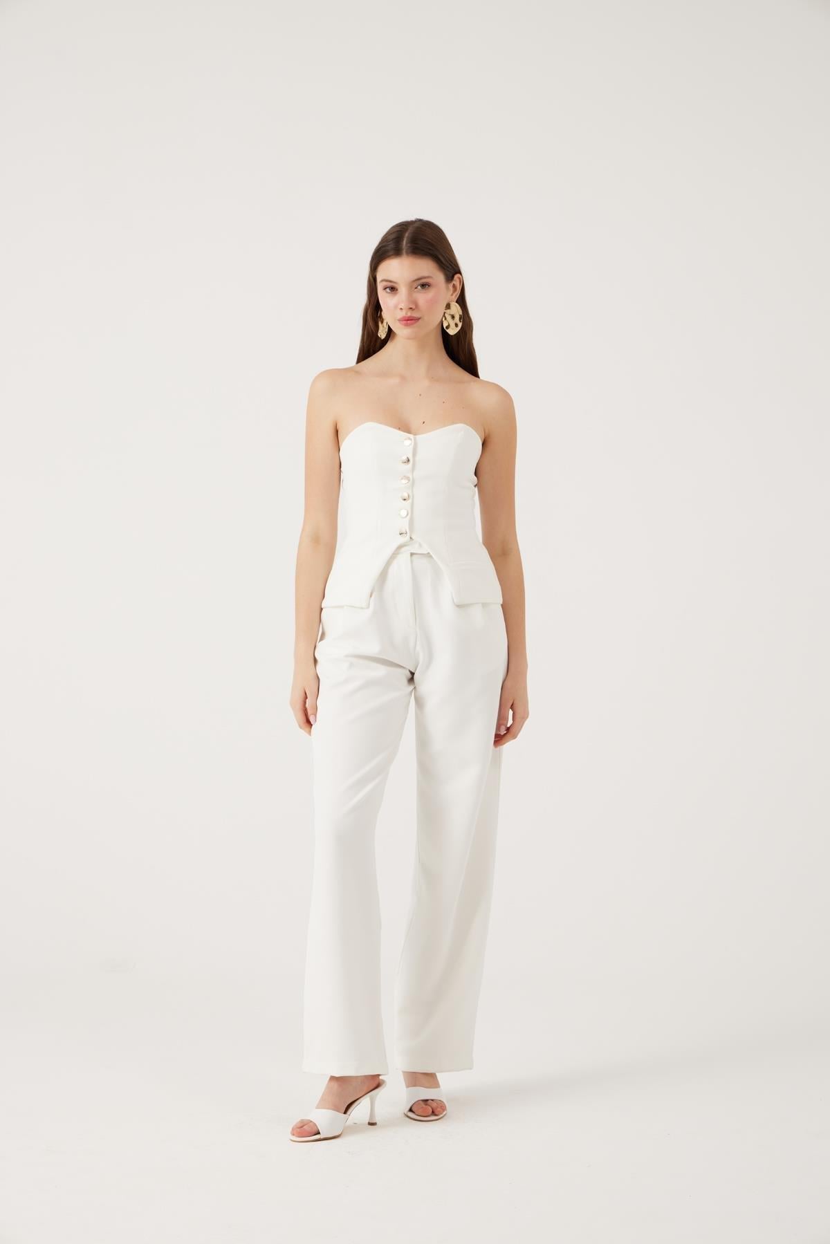 Harvey Pantolon Beyaz