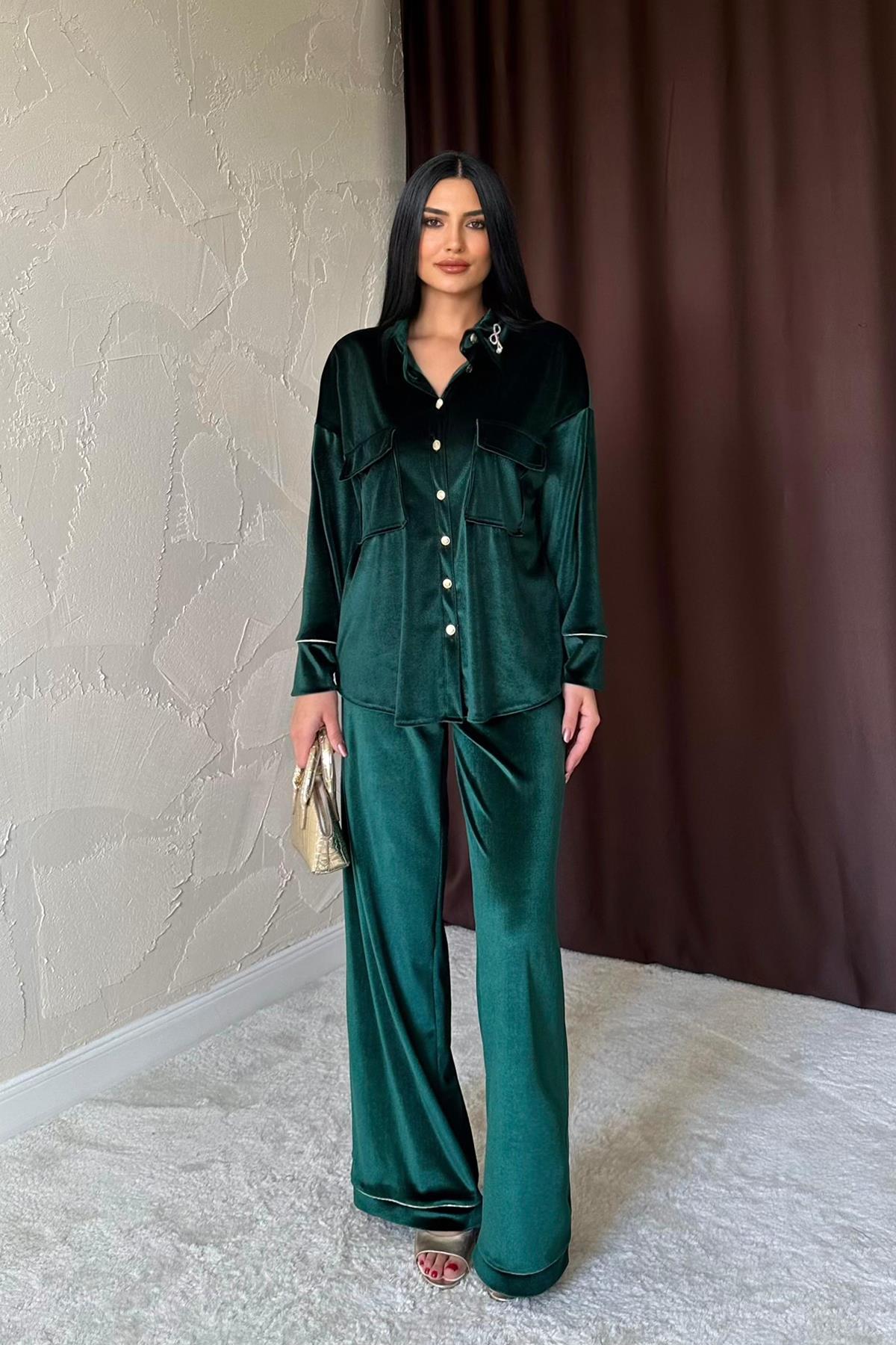 Kadife Biyeli Takım