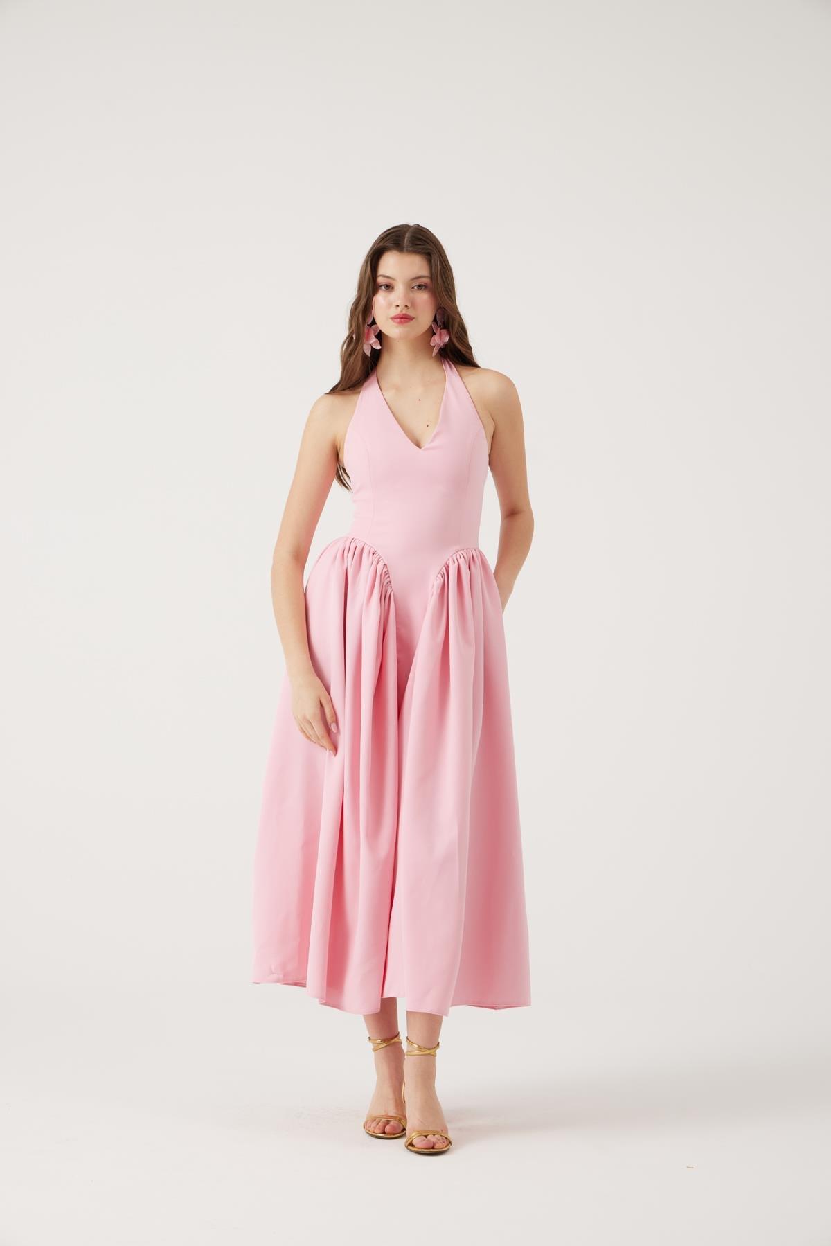 Ophelia Elbise Pembe