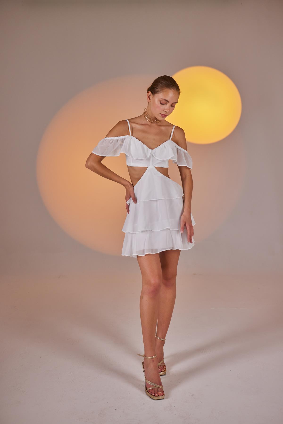 Рубиновое платье Маркано Белое