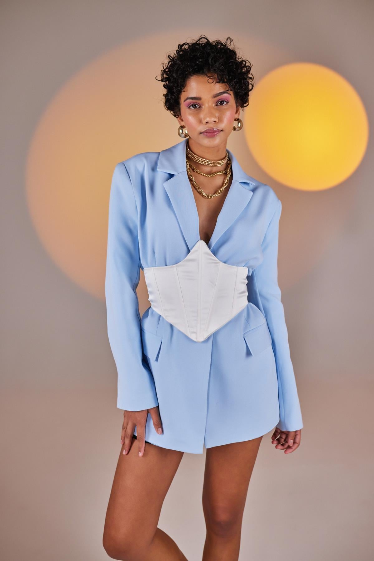 Атласный корсет Markano Белый