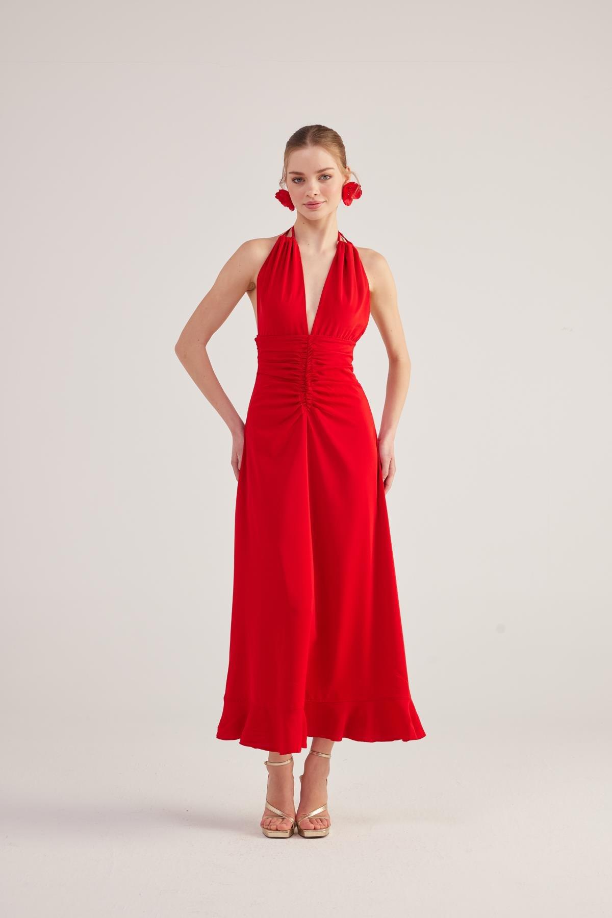 Singa Elbise Kırmızı