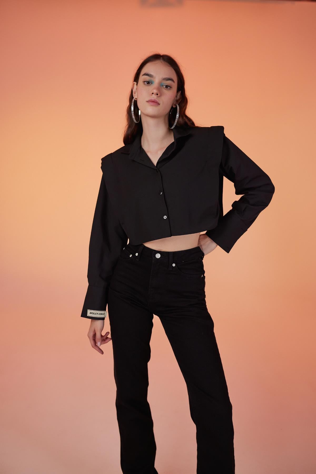 Markano Tria Crop Shirt Schwarz