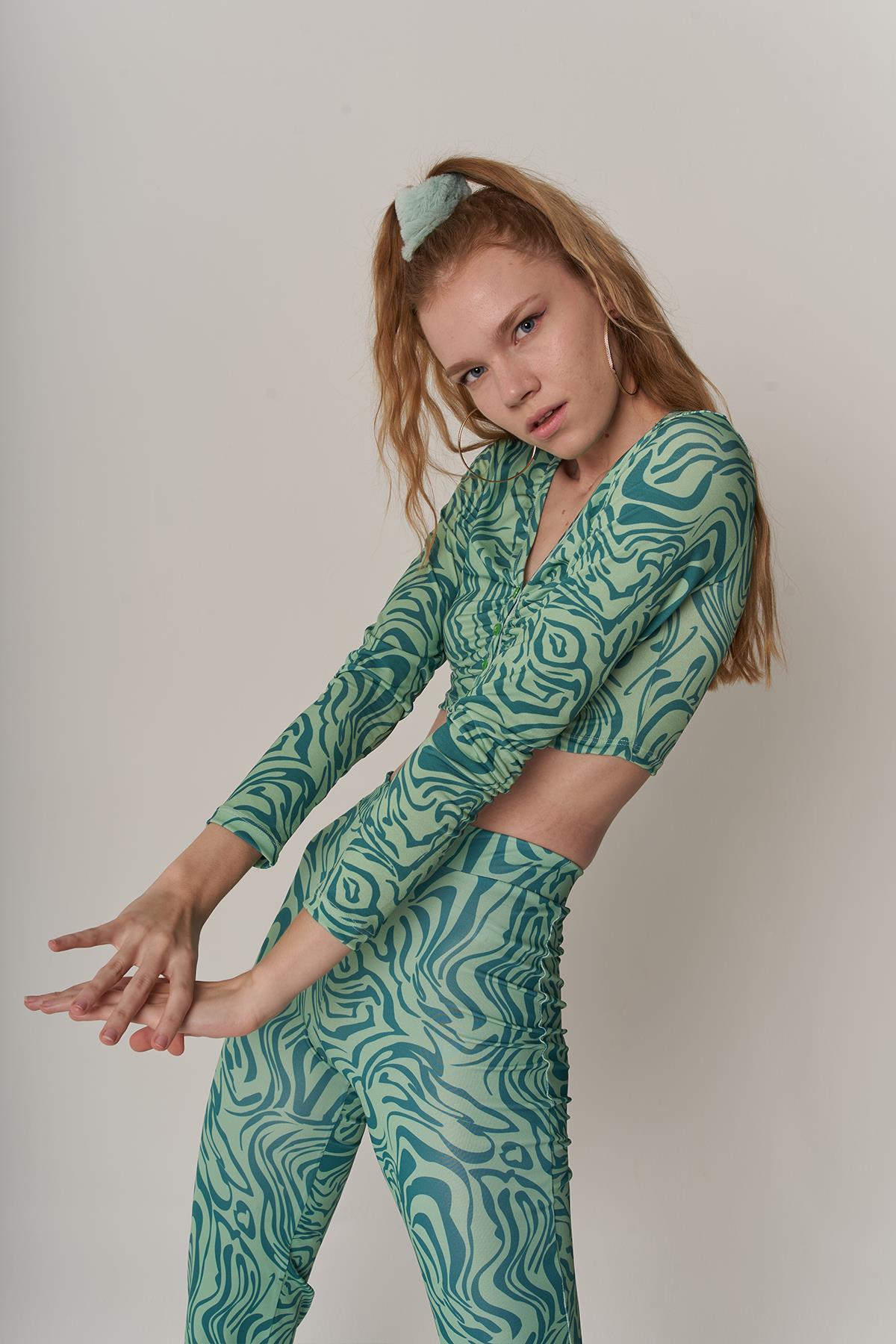 بلوزة ماركانو فوليرا أخضر