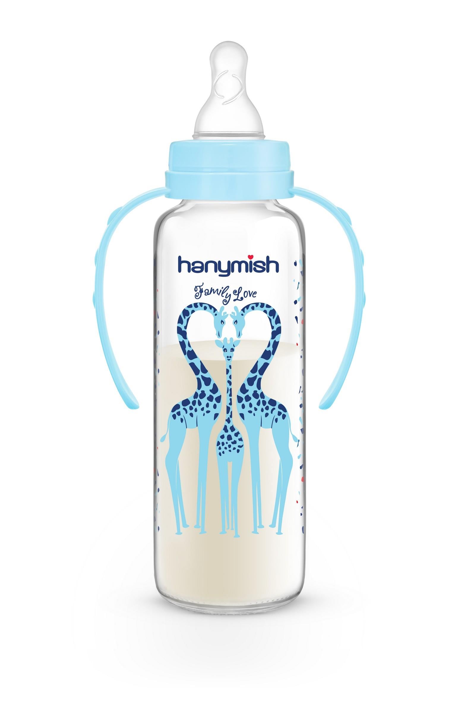 HANYMİSH 402 BİBERON CAM KULPLU 240ML. 0-6AY