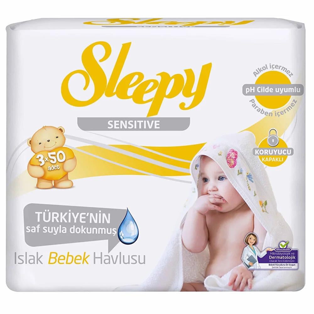 SLEEPY SENSITIVE ISLAK MENDIL 3X50