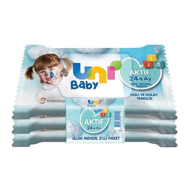 UNİ BABY AKTİF CEP MENDİLİ  3LÜ