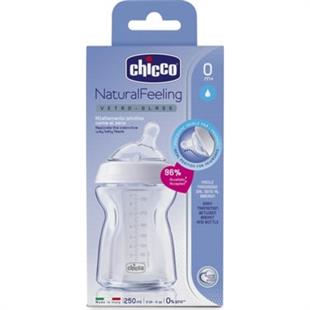 CHİCCO 80623 BİBERON CAM NATURAL FEELİNG 250ML 0M+