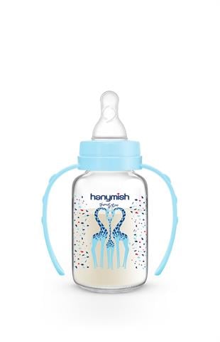 HANYMİSH 403 BİBERON CAM KULPLU 125ML. 0-6AY
