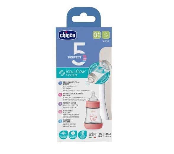 CHİCCO 20211110 BİBERON PP SLOW LOVE KIZ 150ML 0M+