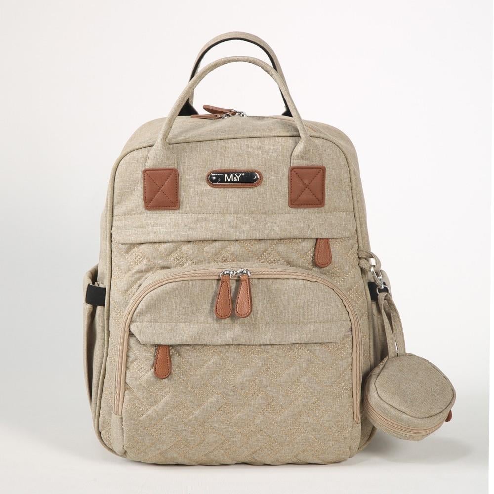 MY 24K6690 SIRT ÇANTASI KETEN LUCKY CÜZDANLI VİZON