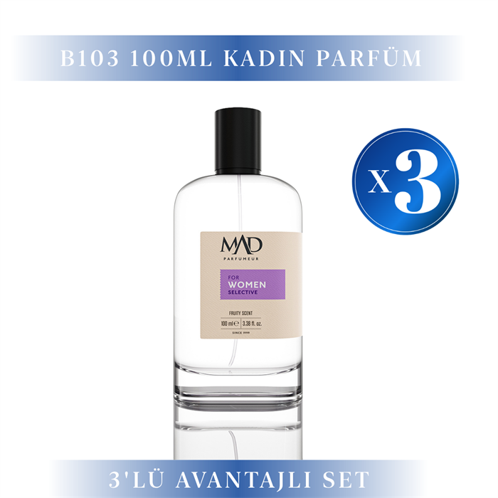Mad Parfüm 3 Adet 100 ml B103 Selective Kadın Parfüm SetiMad Parfüm100 ml
