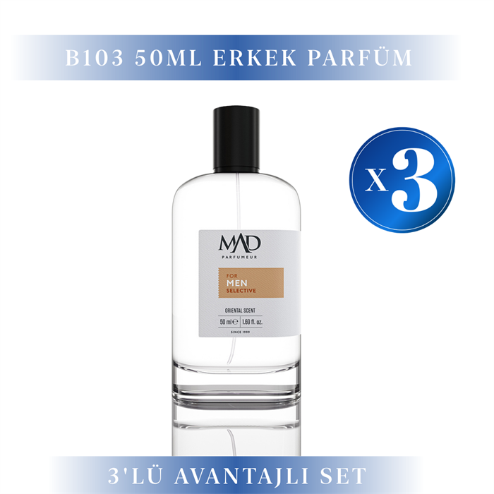 Mad Parfüm 3 Adet 50 ml B103 Selective Erkek Parfüm SetiMad Parfüm50 ml